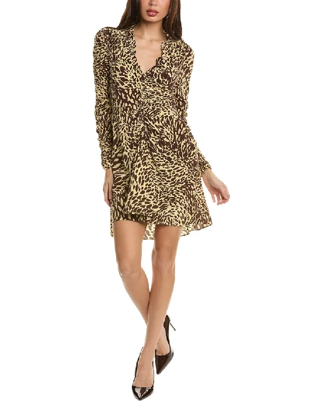 A.L.C. Marcie Silk-Blend Mini Dress Fashionable Boho-Chic Mini Dress