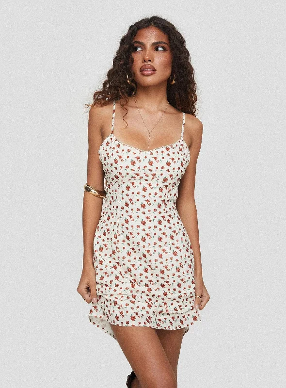 Amante Mini Dress Floral Chic Halter Mini Dress