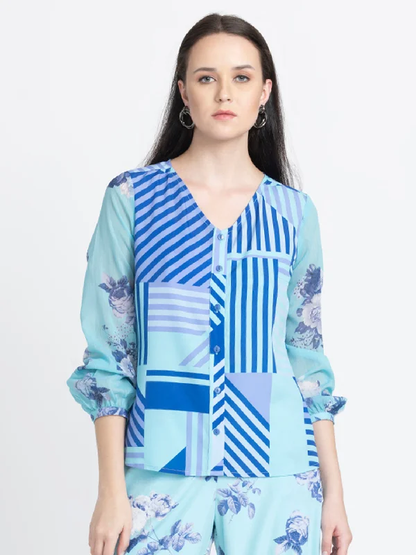 Aubrey Shirt Chic Silk Short Sleeve Shirt