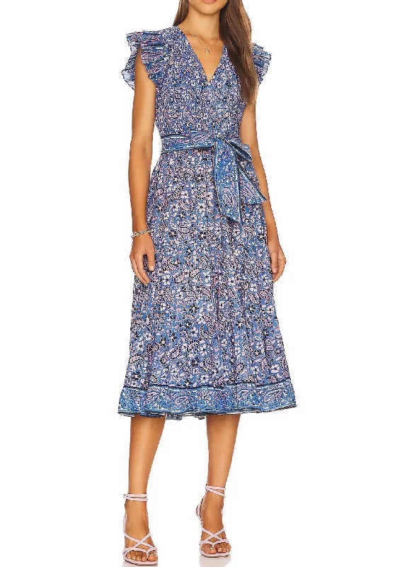 Autumn Midi Dress In Paisley Print Trendy Bodycon Midi Dress