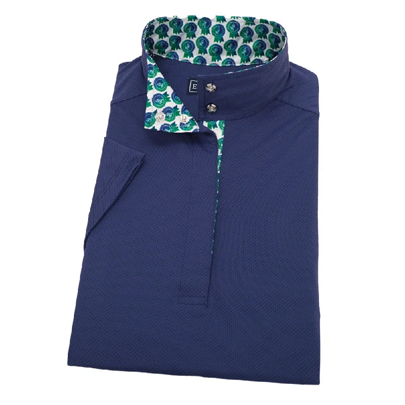 Essex Classics Ladies Green Is The New Blue “Dusk” Navy Jumper Performance Short Sleeve Show Shirt Comfortable Pocket Short Shirt