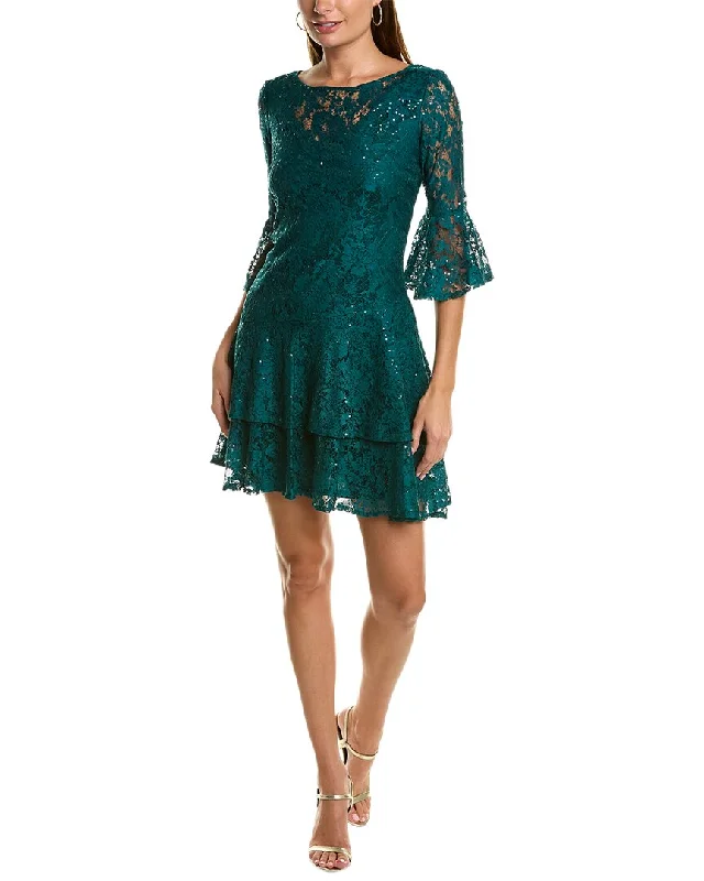 Gabby Skye Lace Mini Dress Cozy A-Line Mini Dress