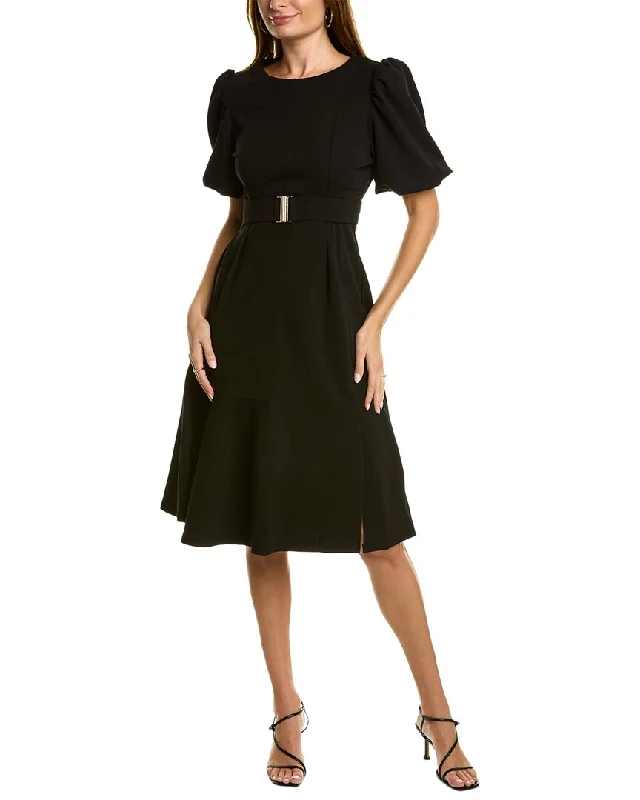 Gracia Bell Sleeve Midi Dress Chic Off-Shoulder Midi Dress