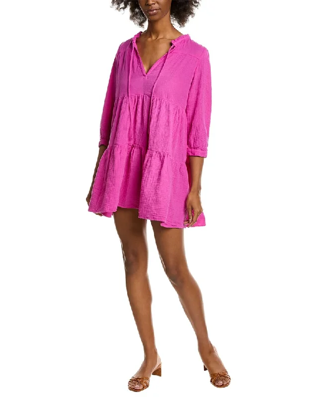 HONORINE Giselle Mini Dress Comfortable Wrap Mini Dress