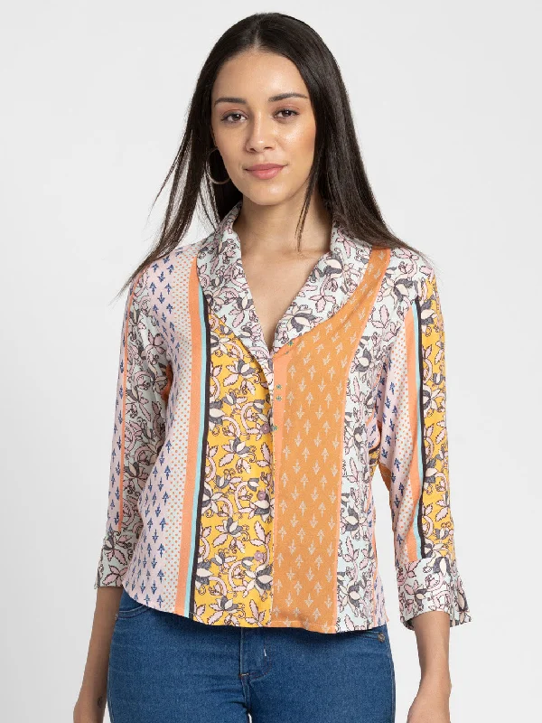 Ivye Shirt Casual Ruffle Short Shirt