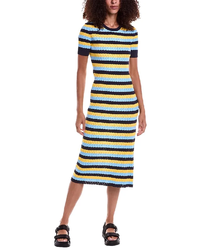 Jason Wu Pointelle Midi Dress Fashionable Fitted Midi Dress