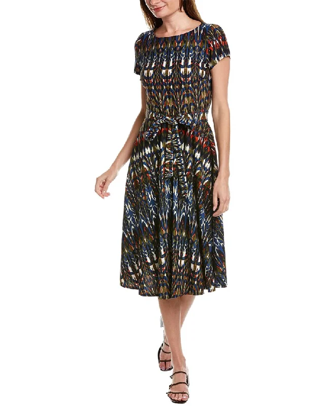 Julian Taylor Savannah Midi Dress Elegant Floral Skirt Midi Dress