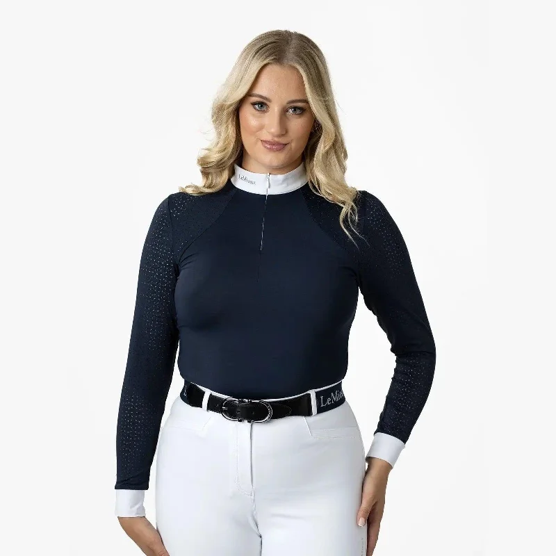 LeMieux Olivia show shirt Classic Cropped Short Sleeve