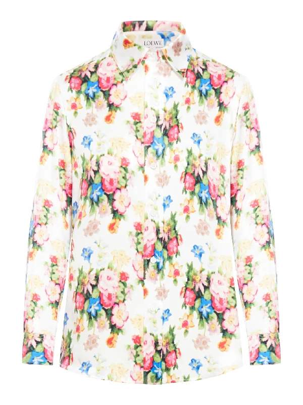 flower print shirt Relaxed Fit Short Shirt