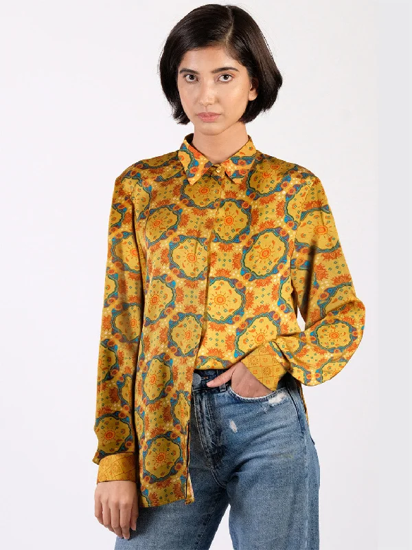 Lorenzo Boyfriend Shirt Fashionable Draped Short Sleeve