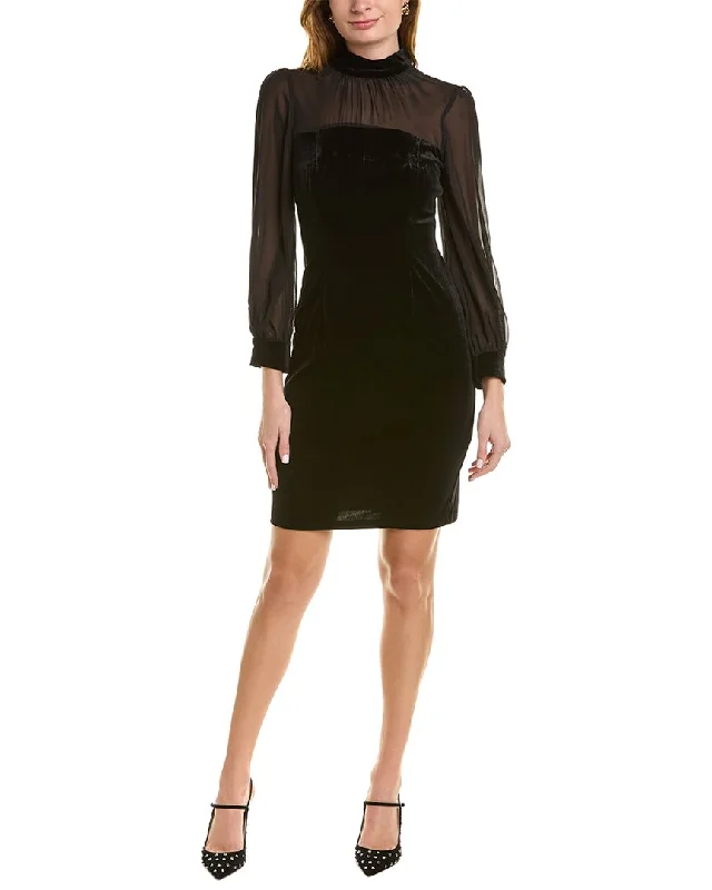 Maison Tara Velvet Mini Dress Cozy A-Line Mini Dress