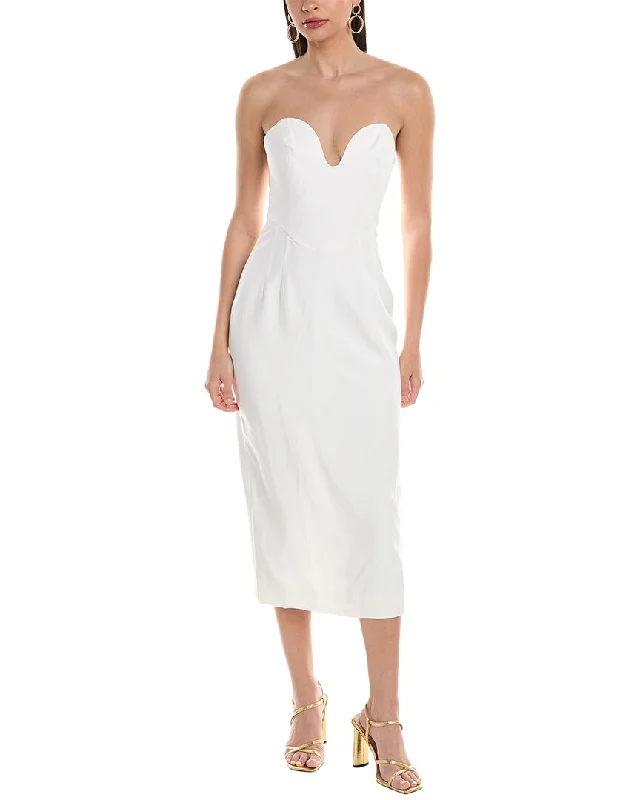 Mara Hoffman Isla Linen-Blend Midi Dress Trendy A-Line Midi Dress