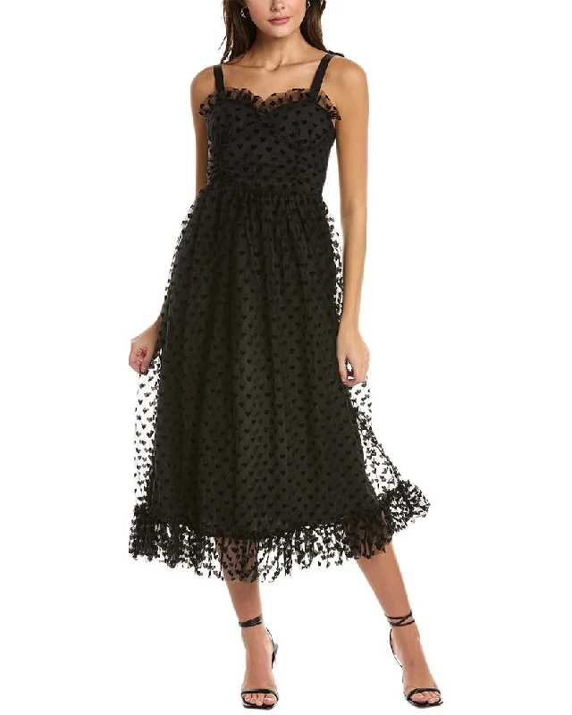 Moonsea Heart Midi Dress Fashionable Skater Midi Dress