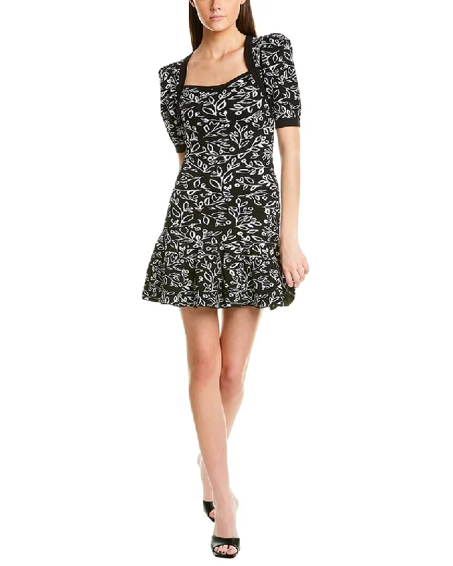 Nicole Miller Afternoon Shadows Mini Dress Fashionable Button-Front Mini Dress