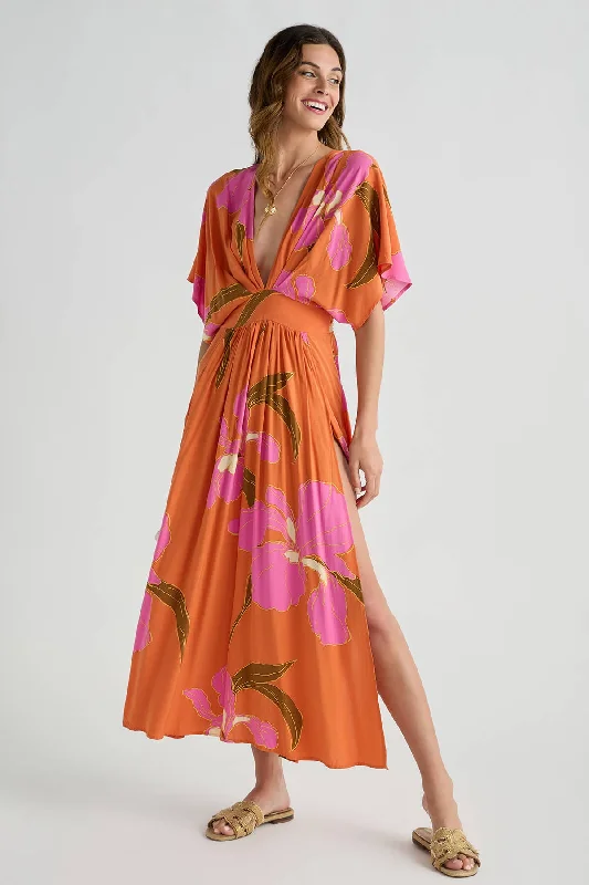 Olivaceous Catherine Midi Dress Chic Bohemian Midi Dress