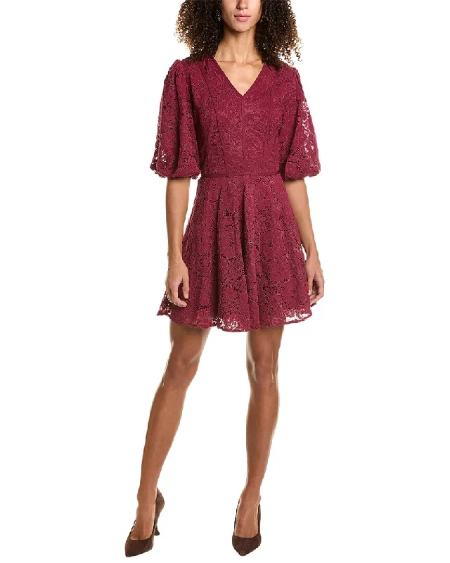 Rachel Parcell V-Neck Mini Dress Stylish Short-Sleeve Mini Dress