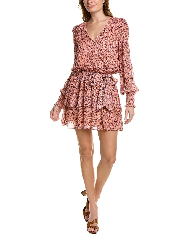 Ramy Brook Xian Mini Dress Stylish Ruffle Mini Dress