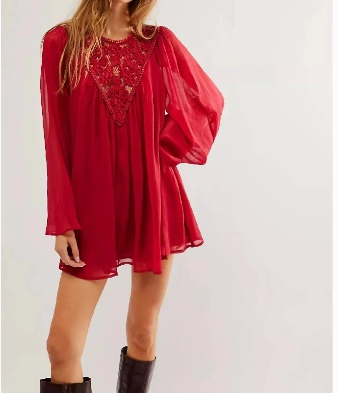 Sunshine Of Love Mini Dress In Blended Berry Comfortable Boho Mini Dress