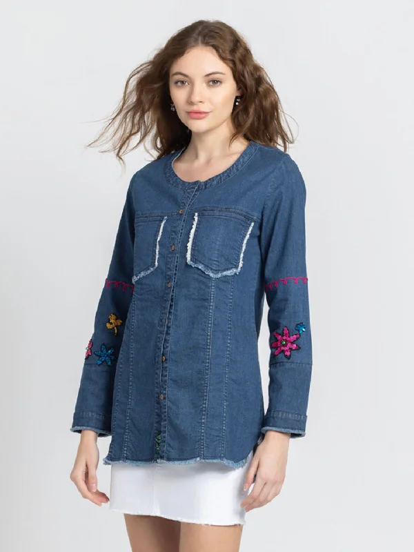Winslet Boyfriend Shirt Casual Boxy Short Shirt