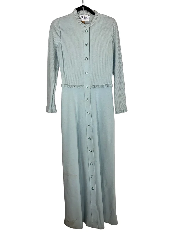 1970s Hostess Style Maxi Dress by Butte Knit (S) Fashionable High-Waist Maxi Dress