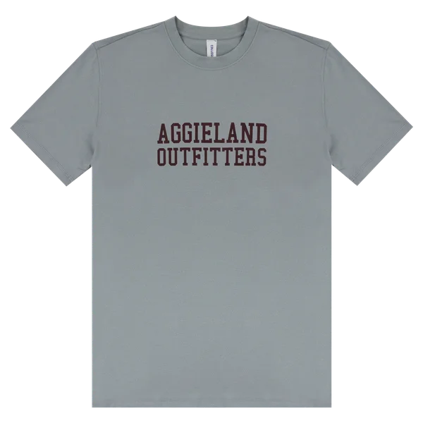 Aggieland Outfitters Grey Outfitters Tech T-Shirt Anti-Shrink Durable Soft