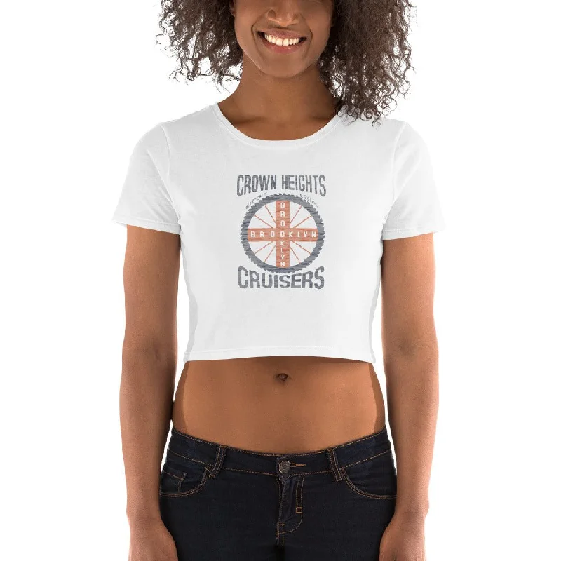 Womens Crop Graphic Tee Crown Heights Nylon Fabric Polyester Fabric Spandex Fabric