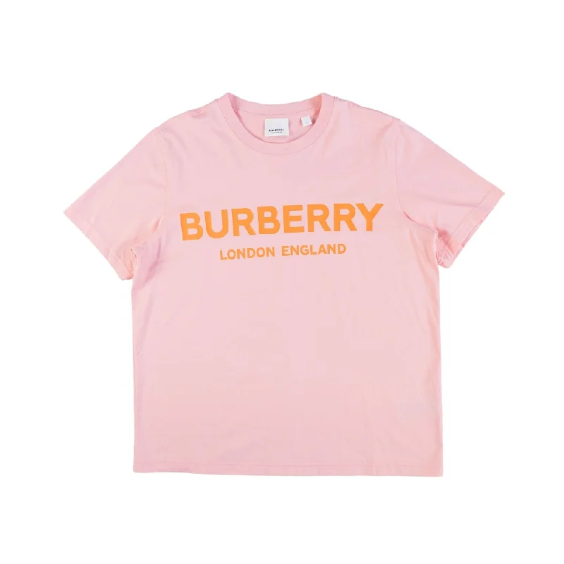 Burberry Logo T-Shirt - Women's M Elegant Classic Vintage