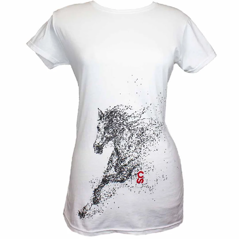 Calgary Stampede Women's Abstract Horse T-shirt Mesh Blend Leather Blend Suede Blend