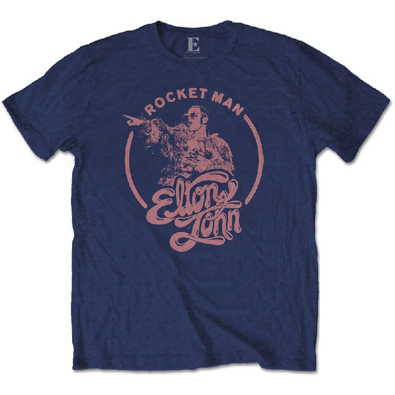 Elton John | Official Band T-Shirt | Rocketman Circle Point Handmade Hand-knitted Hand-woven