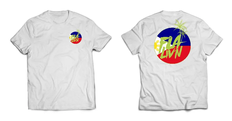 FLA LIV'N x PHILIPPINES FLAG TEE Hooded Caped Shawl Collar