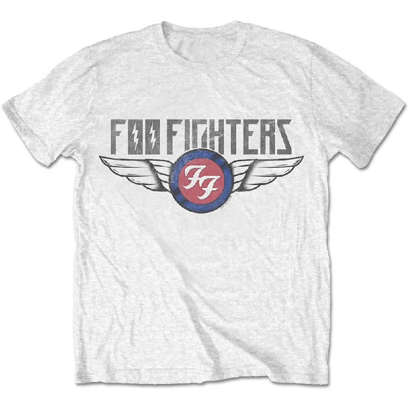 Foo Fighters | Official Band T-shirt | Flash Wings Knit Fabric Woven Fabric Fleece Fabric