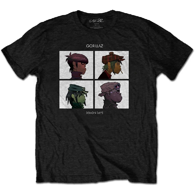 Gorillaz | Official Band T-shirt | Demon Days Beaded Sequined Faux Fur