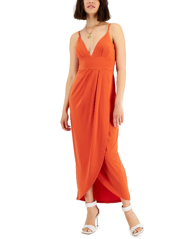 INC International Concepts Womens Wrap Maxi Dress Comfortable Fit-and-Flare Maxi Dress