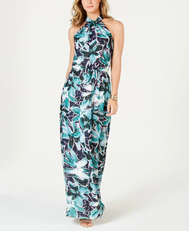 Julia Jordan The Knot Floral Print A Line Maxi Dress Elegant Wraparound Maxi Dress