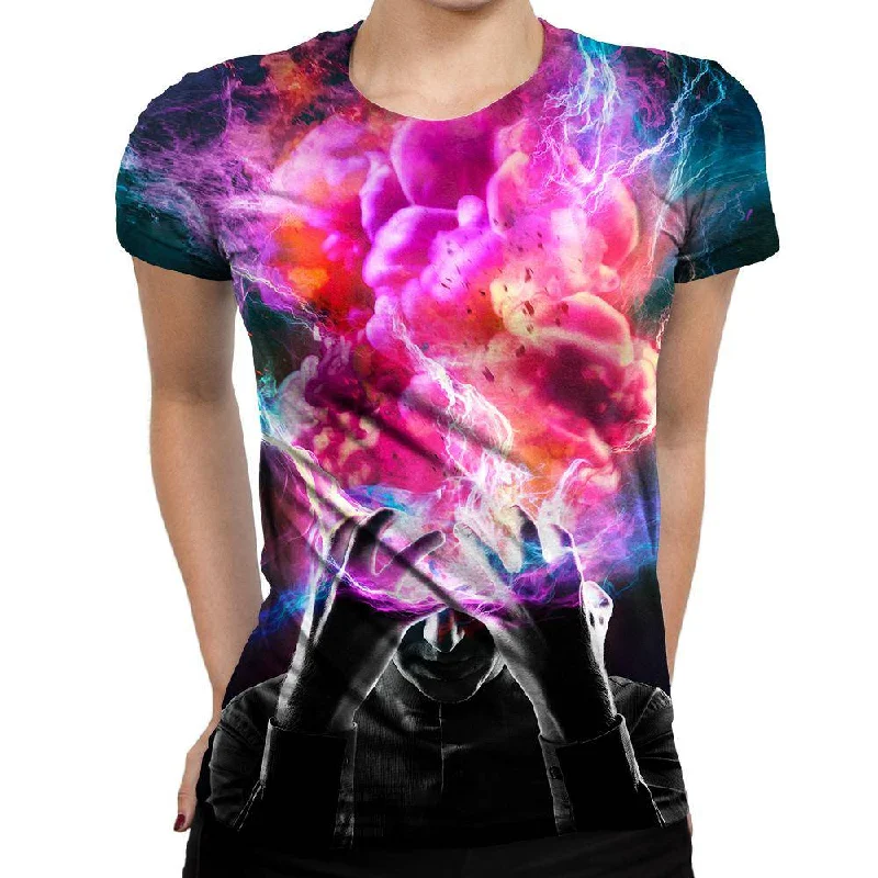 Legion Art Womens T-Shirt V-Neck T-Shirt Long Sleeve Cotton