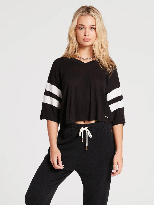 Lil T-shirt - BLACK Spandex Blend Rayon Blend Denim Blend