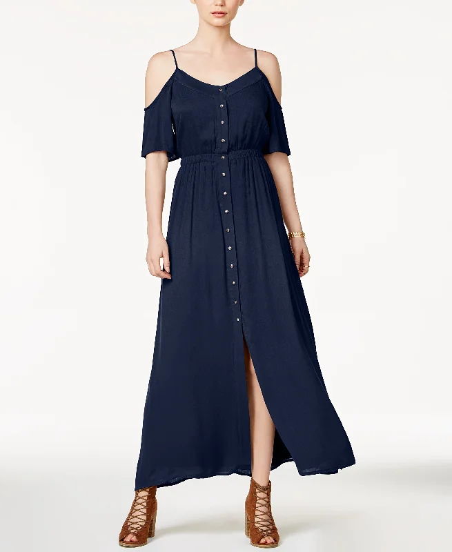 Maison Jules Cold Shoulder Maxi Dress Cozy Knit Maxi Dress