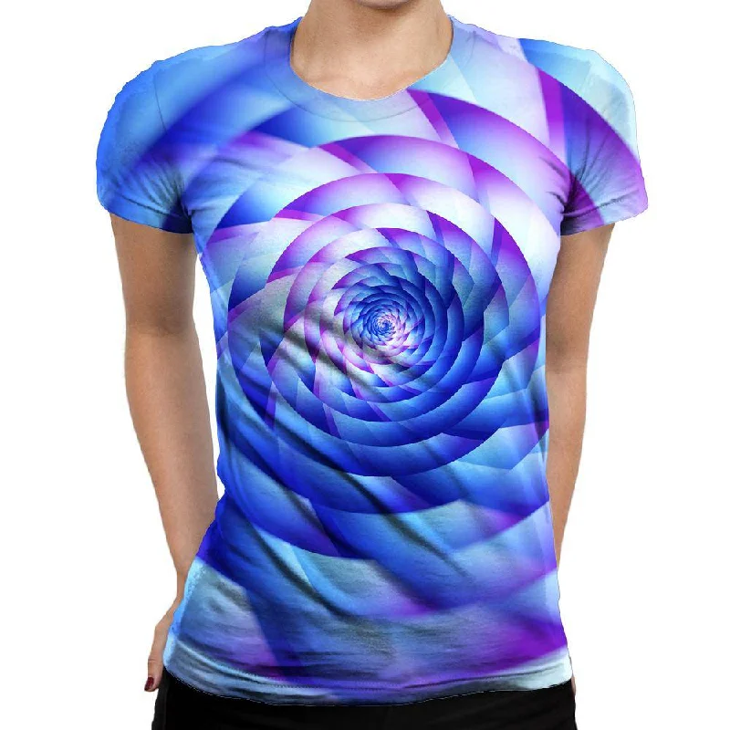 Never Stop Spinning Womens T-Shirt Fashionable Trendy Casual