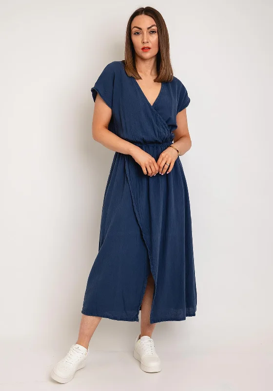 One Life Marion Wrap Maxi Dress, Neptune Trendy Fit-and-Flare Maxi Dress