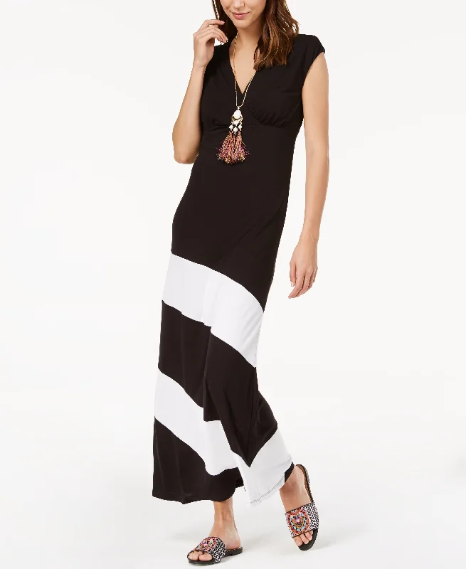 Petite Colorblocked Maxi Dress Cozy Wrap Maxi Dress