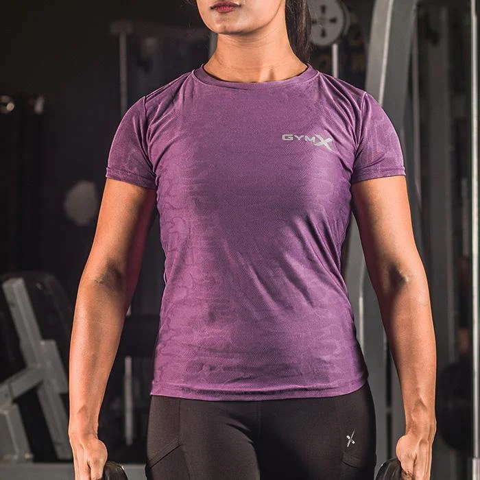 Purple Mystique Ladies Tee- Sale Ribbed T-Shirt High Neck Heavyweight