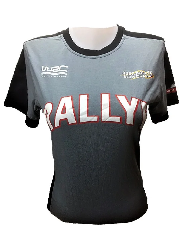 * T-SHIRT WRC FIA World Rally Championship ADAC Rallye Deutschland NEW Ladies S Solid Print Embellished