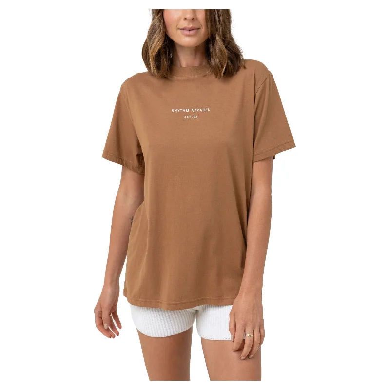 Rhythm Classic Brand Tee - Caramel Elegant Classic Vintage
