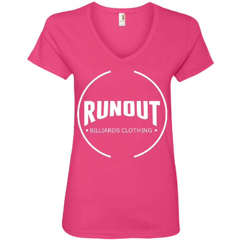 Runout Billiards Clothing - Anvil Ladies' V-Neck T-Shirt Elegant Classic Vintage