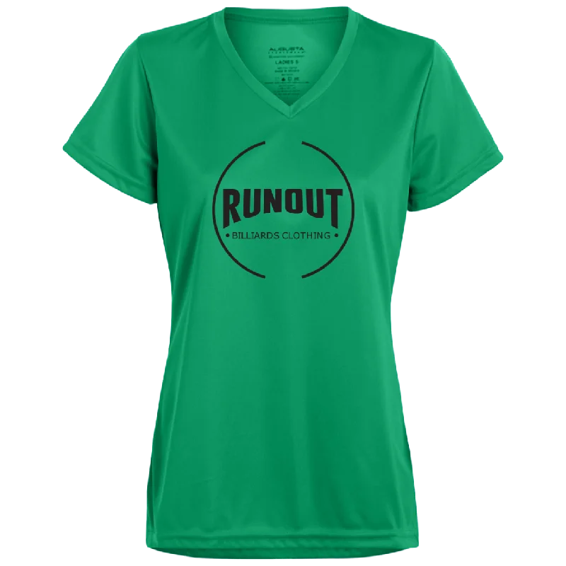 Runout Billiards Clothing -  Augusta Ladies' Wicking T-Shirt Zippered Front Buttoned Front Snap Front