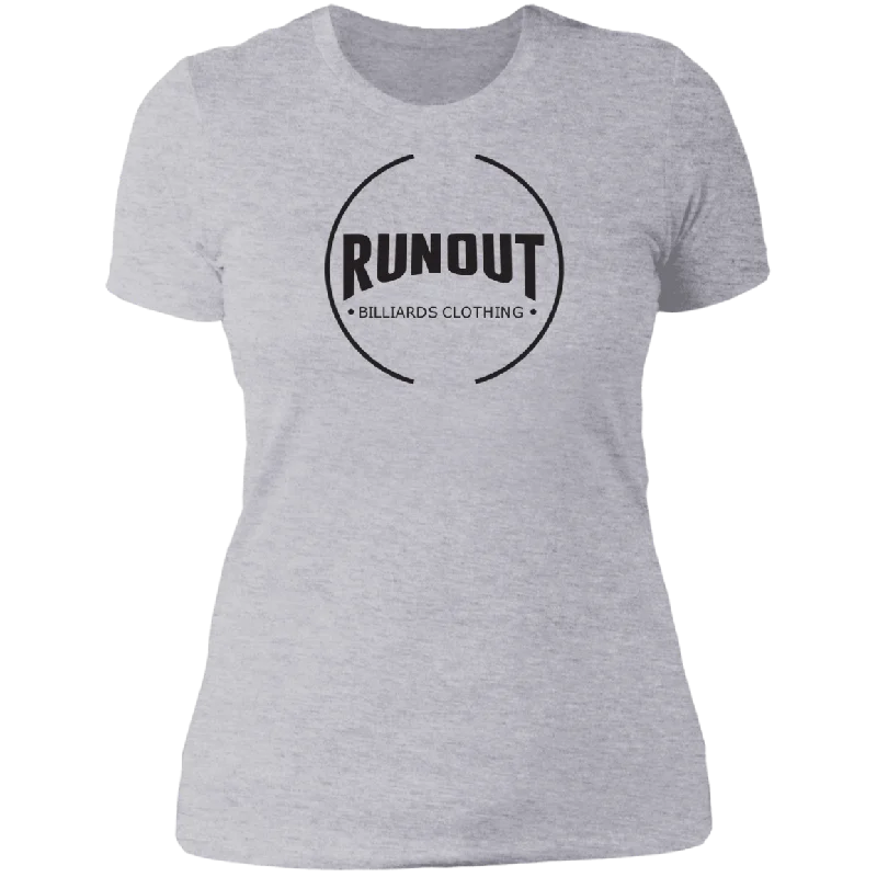 Runout Billiards Clothing - Next Level Ladies' Boyfriend T-Shirt Asymmetrical Pockets Print