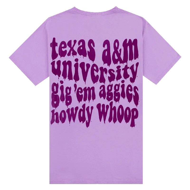 Texas A&M Dripping Aggies T-Shirt Collared Crew Neck Turtle Neck