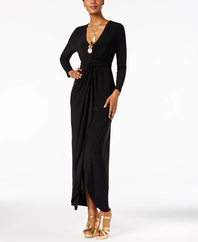 Thalia Sodi Long Sleeve High Low Maxi Dress Classic Tulle Maxi Dress