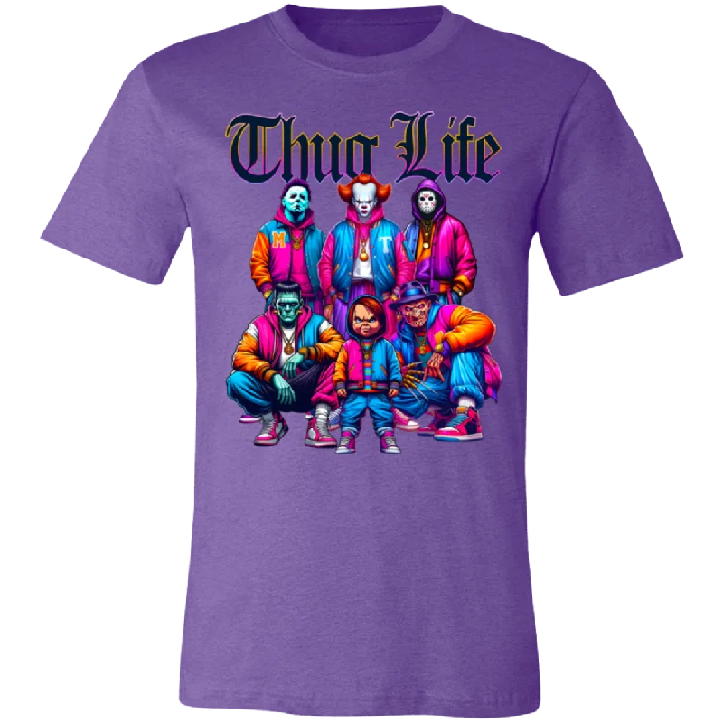 Thug Life Horror Unisex BC Tee Welt Pockets Slit Pockets Flap Pockets