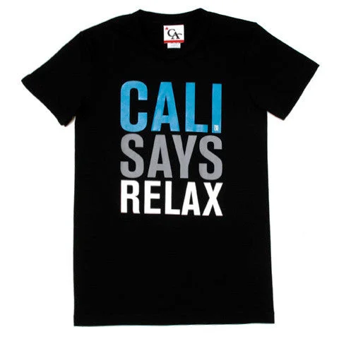 Womens Cali Relax T-Shirt Black Elegant Classic Vintage